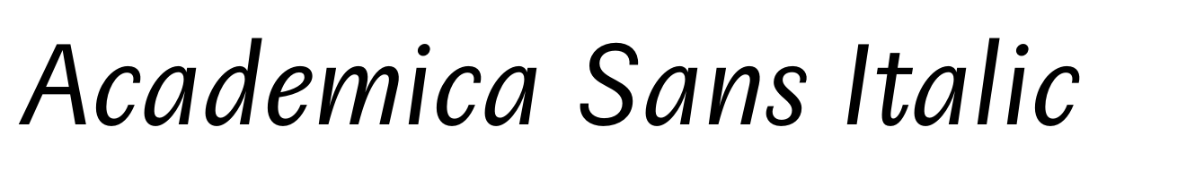 Academica Sans Italic